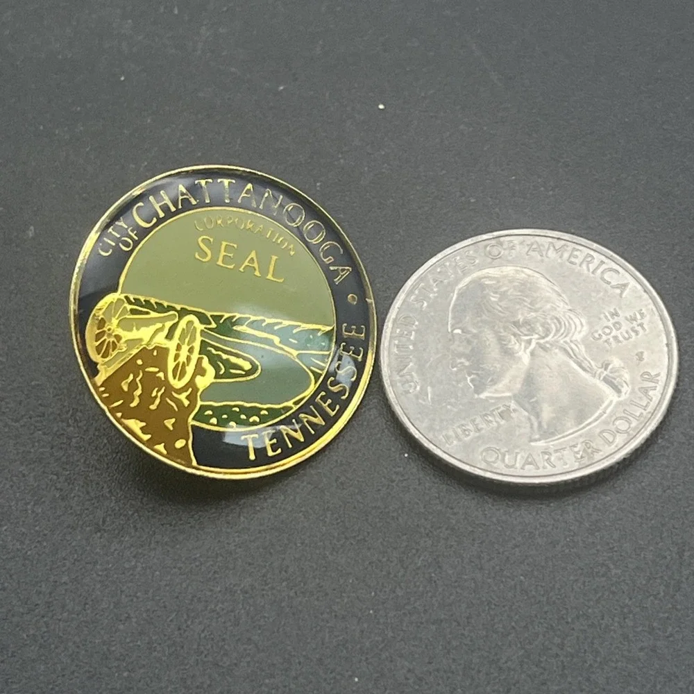 City‎ Of Chattanooga Tennessee Corporation Seal Lapel Hat Pin